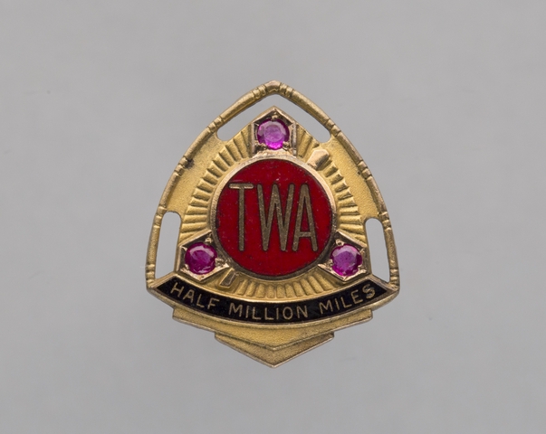 Service pin: TWA (Transcontinental & Western Air), half million miles