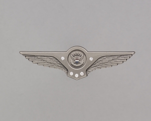 Image: flight attendant wings / service pin: United Airlines, 30 to 34 years