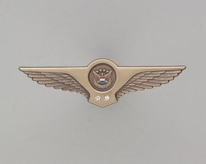 Image: flight attendant wings / service pin: United Airlines, 15 year