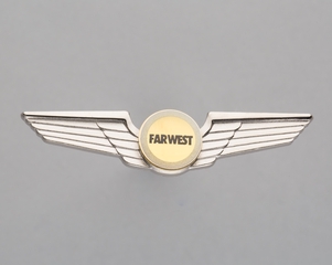 Image: flight attendant wings: Far West Airlines