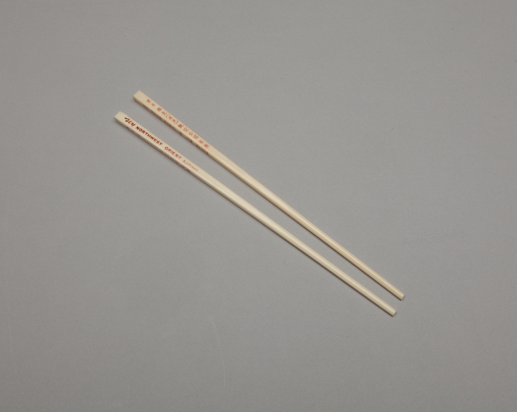 Image: chopsticks with sleeve: Northwest Orient Airlines