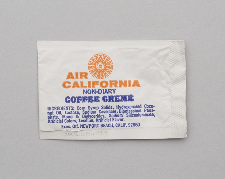 Image: creamer packet: Air California