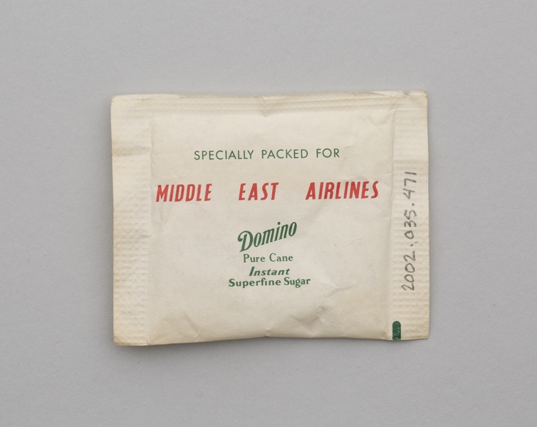 Image: sugar packet: Middle East Airlines (MEA)