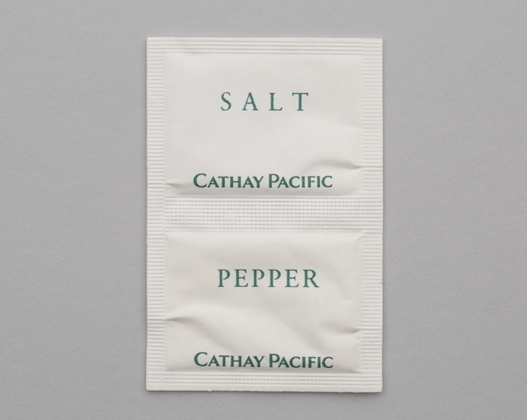 Image: salt and pepper packet: Cathay Pacific Airways