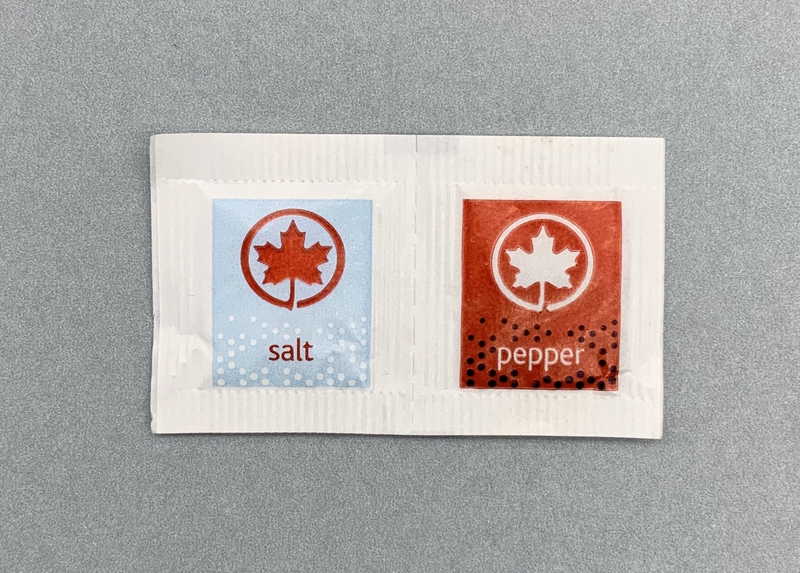 Image: salt and pepper packets: Air Canada