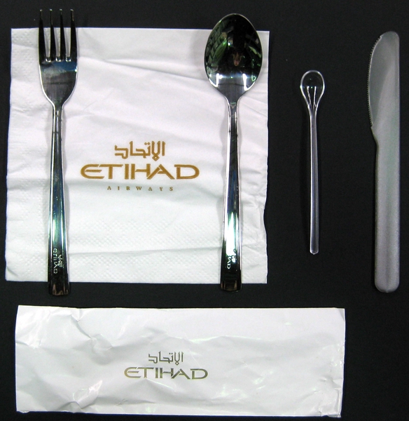 Image: flatware envelope: Etihad Airways