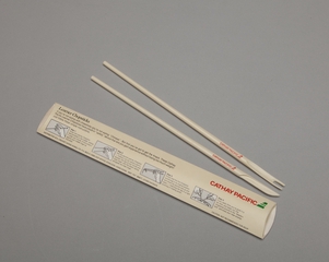 Image: chopsticks with sleeve: Cathay Pacific Airways
