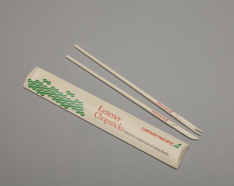 Image: chopsticks with sleeve: Cathay Pacific Airways