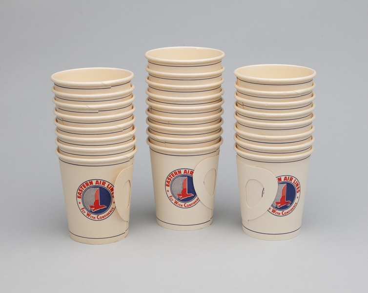 Image: box of paper cups: Eastern Air Lines