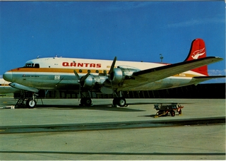 Image: postcard: Qantas Airways, Douglas DC-4