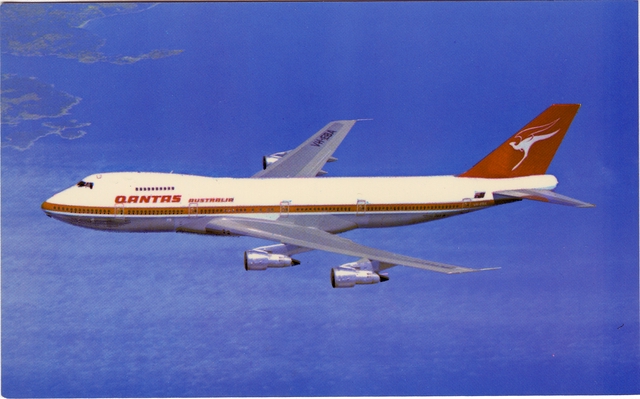 Postcard: Qantas Airways, Boeing 747B