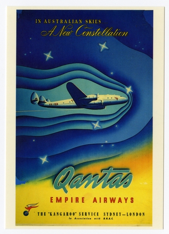 Postcard: Qantas Empire Airways, Lockheed L-749 Constellation
