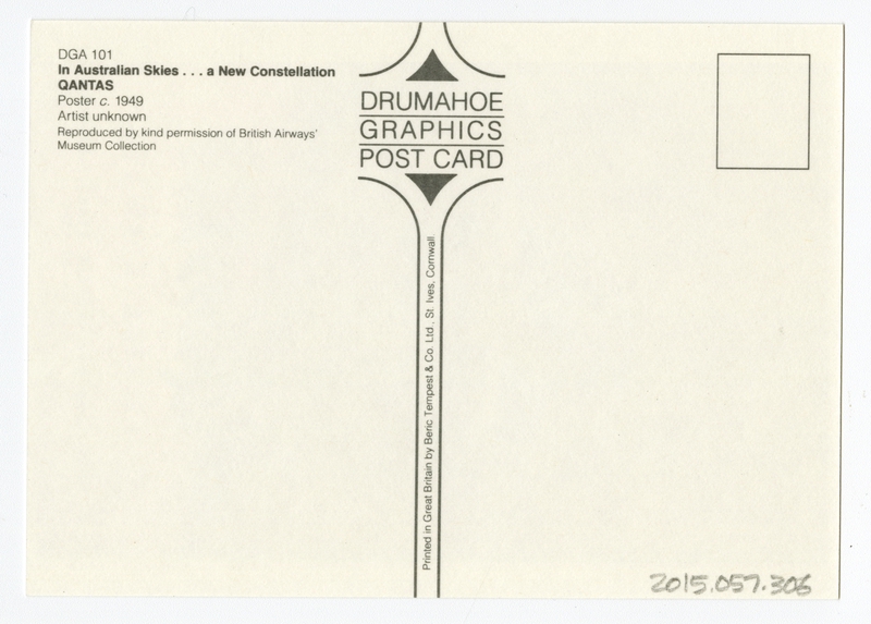 Image: postcard: Qantas Empire Airways, Lockheed L-749 Constellation