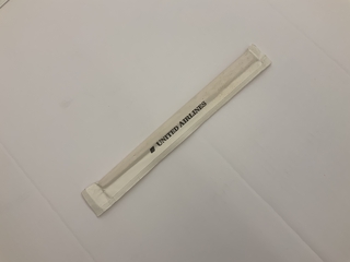 Image: chopsticks with sleeve: United Airlines