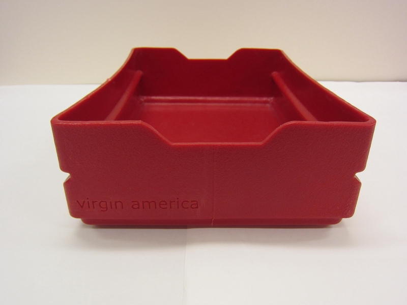 Image: beverage / snack service bin: Virgin America