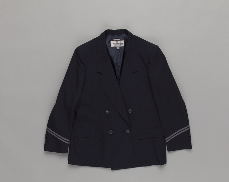 Image: flight attendant jacket: United Airlines