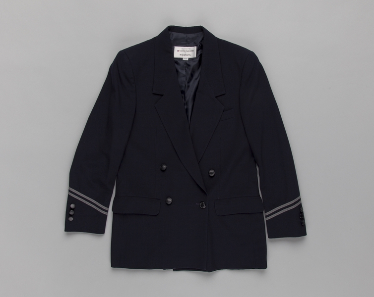 Image: flight attendant jacket: United Airlines