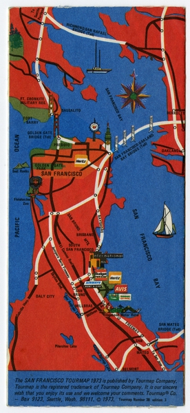 Image: tourist map: China Airlines, San Francisco