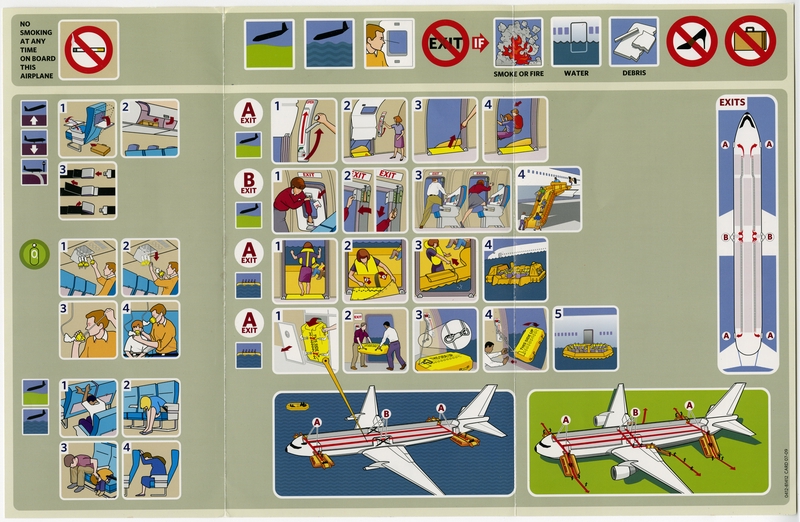 Image: safety information card: Delta Air Lines, Boeing 767-300ER