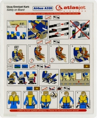 Image: safety information card: Atlasjet Airlines, Airbus A320