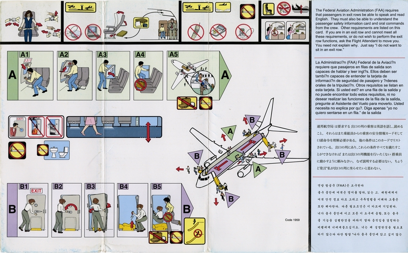Image: safety information card: Aloha Airlines, Boeing 737-200