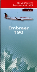 Image: safety information card: Air Canada, Embraer 190