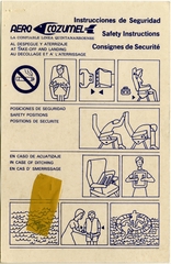 Image: safety information card: Aero Cozumel, Fairchild F-27