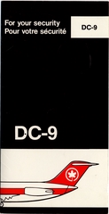 Image: safety information card: Air Canada, Douglas DC-9