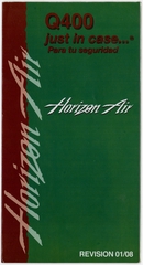 Image: safety information card: Horizon Air, de Havilland DHC-8 Dash 8 Q400
