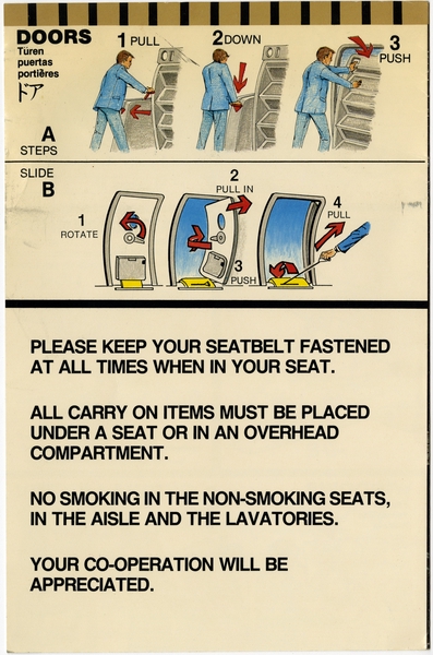 Image: safety information card: Eastern Air Lines (?), Boeing 737-200
