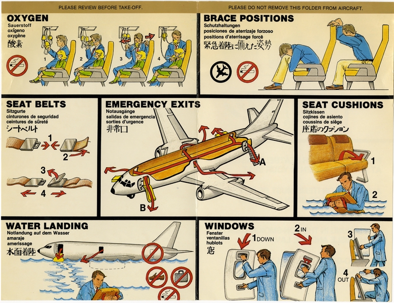 Image: safety information card: Eastern Air Lines (?), Boeing 737-200