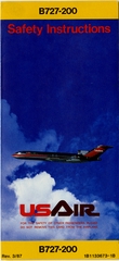 Image: safety information card: USAir, Boeing 727-200