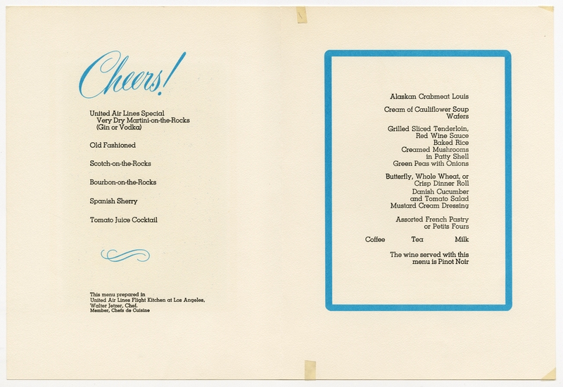 Image: menu: United Air Lines