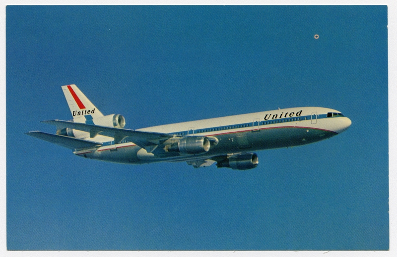 Image: souvenir autograph: United Air Lines, Sandra L. Herrmann, Milton Eisenhower