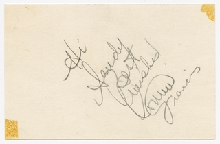 Image: souvenir autograph: United Air Lines, Sandra L. Herrmann, Connie Francis
