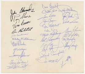 Image: souvenir autographs: United Air Lines, Sandra L. Herrmann, Cincinnati Reds