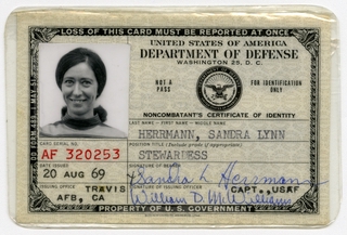 Image: identification card: United States Department of Defense, Sandra L. Herrmann