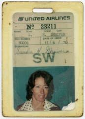 Image: identification card: United Air Lines, Sandra L. Herrmann