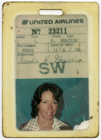Identification card: United Air Lines, Sandra L. Herrmann