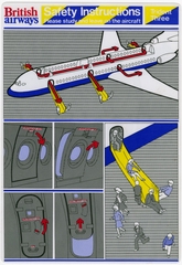 Image: safety information card: British Airways, Trident 3
