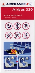 Image: safety information card: Air France, Airbus A320