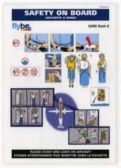 Image: safety information card: Flybe, Bombardier Dash 8 Q400