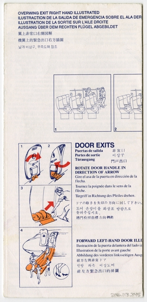 Image: safety information card: Delta Air Lines, McDonnell Douglas MD-88
