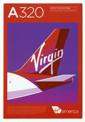 Image: safety information card: Virgin America, Airbus A320