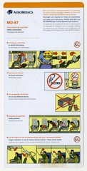 Image: safety information card: Aeromexico, McDonnell Douglas MD-87