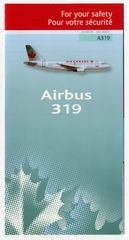 Image: safety information card: Air Canada, Airbus A319