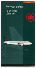 Image: safety information card: Air Canada, Airbus A320