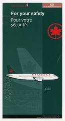 Image: safety information card: Air Canada, Airbus A320