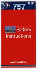 Image: safety information card: American Airlines, Boeing 757