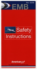 Image: safety information card: American Eagle, Embraer